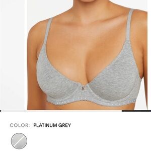 Savage X Fenty Platinum Grey Cotton Underwire Bra